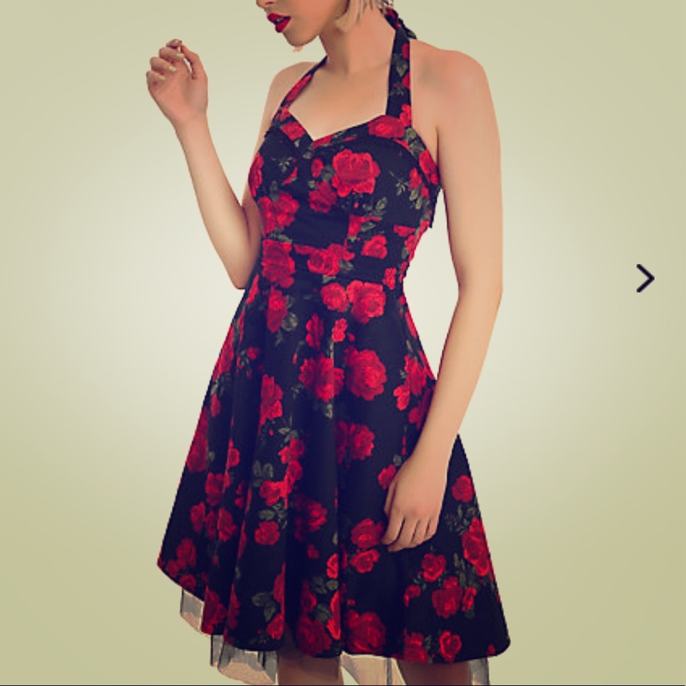 Retro flowered dress